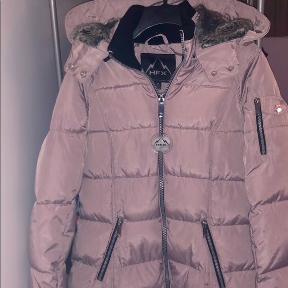 NWT Women’s HFX Faux Fur Lilac Puffer Coat - - Picture 5 of 16